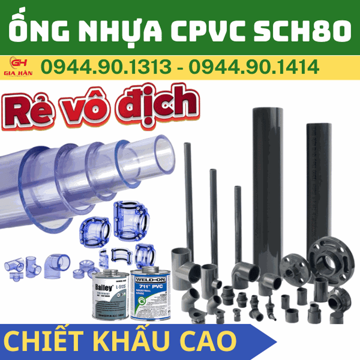 Ống Nhựa PVC SCH80 l Ống Công Nghiệp l Chịu Áp Lực