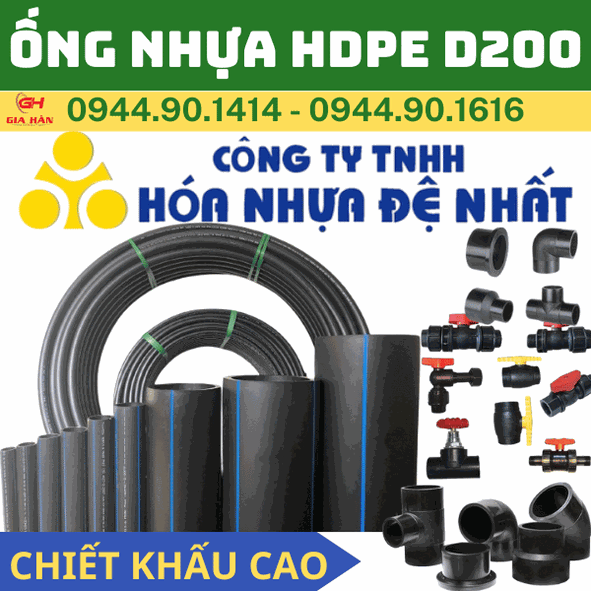 Ống HDPE D200 l Nhựa Đệ Nhất l Giá Rẻ Nhất