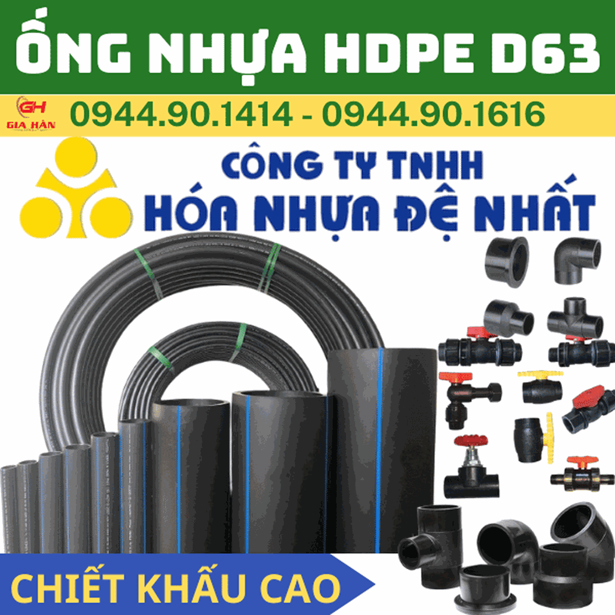 Ống HDPE D63 l Nhựa Đệ Nhất l Giá Rẻ Nhất