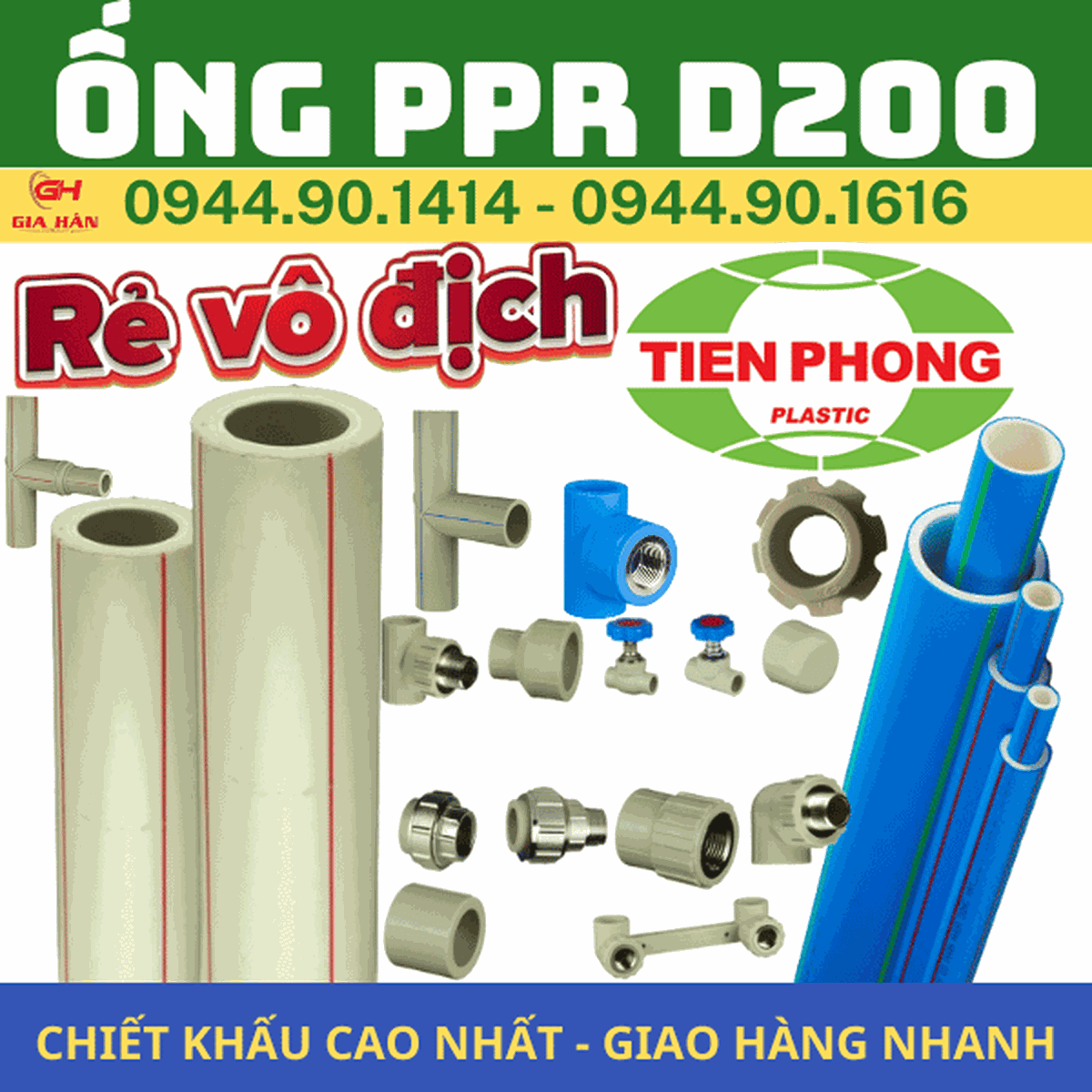 Ống PPR D200 l Nhựa Tiền Phong l Giá Rẻ Nhất