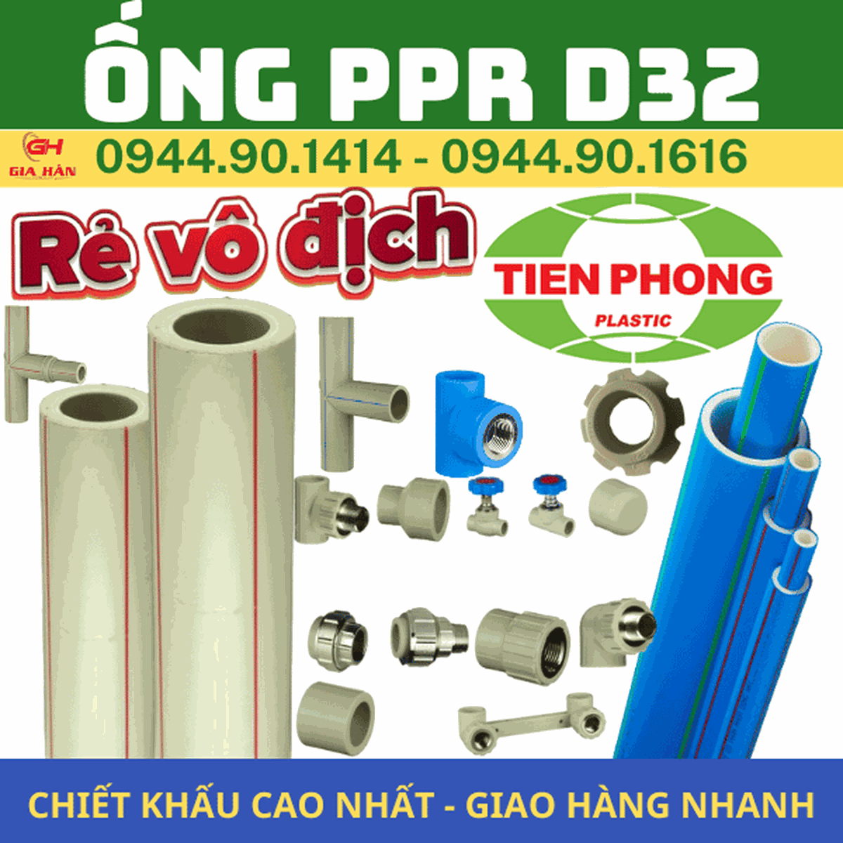 Ống PPR D32 l Nhựa Tiền Phong l Giá Rẻ Nhất