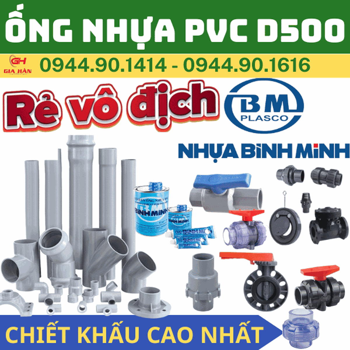 Ống PVC D500 l Nhựa Bình Minh l Giá Rẻ Nhất