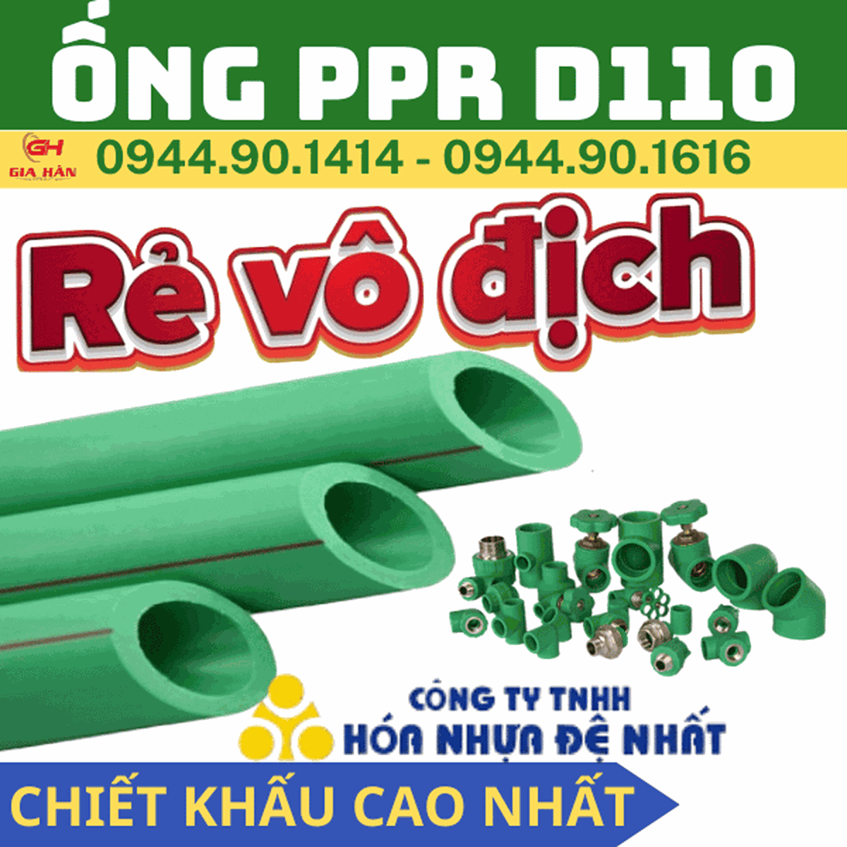 Ống PPR D110 l Nhựa Đệ Nhất l Ống Nước Chịu Nhiệt