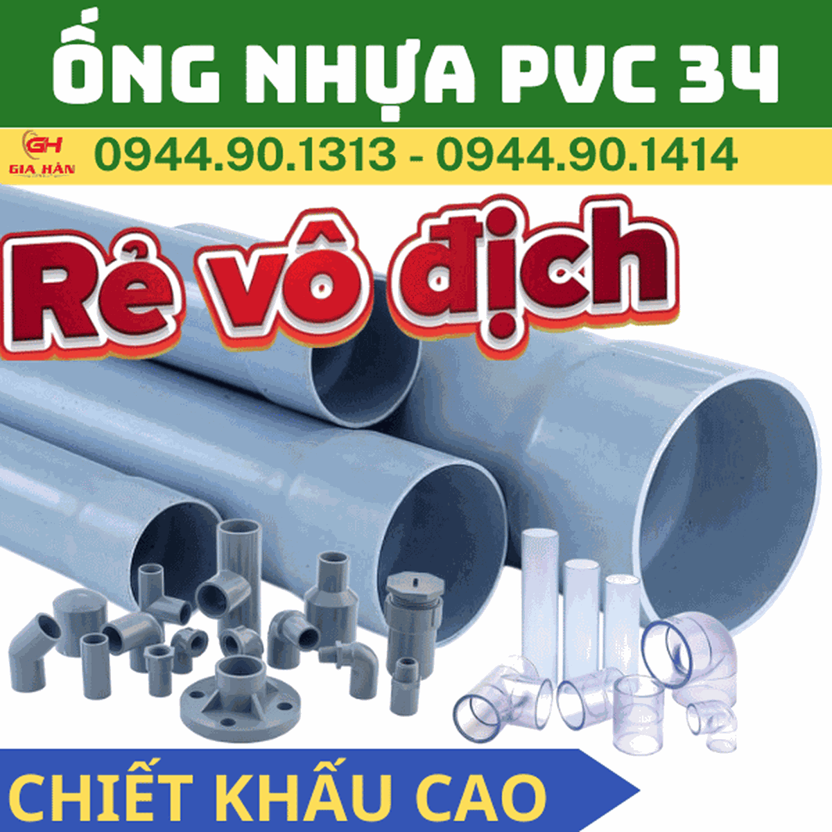 Ống PVC D34 Giá Rẻ l Nhựa Quốc Trung l Giá Bao Rẻ