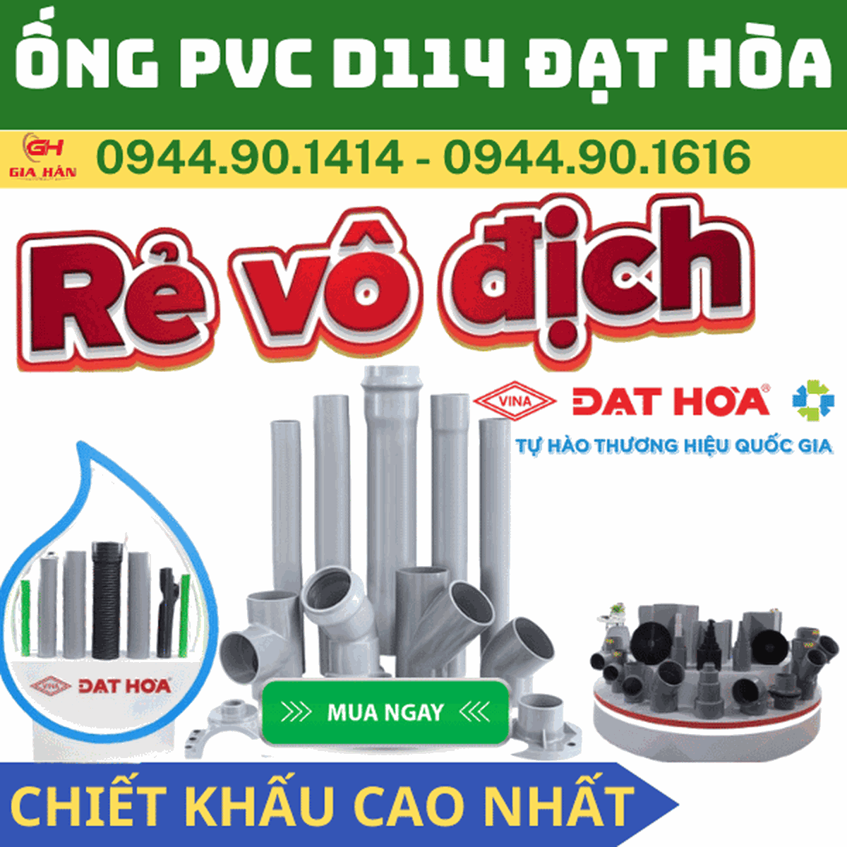 Ống PVC D114 l Nhựa Đạt Hòa l Giá Rẻ Nhất