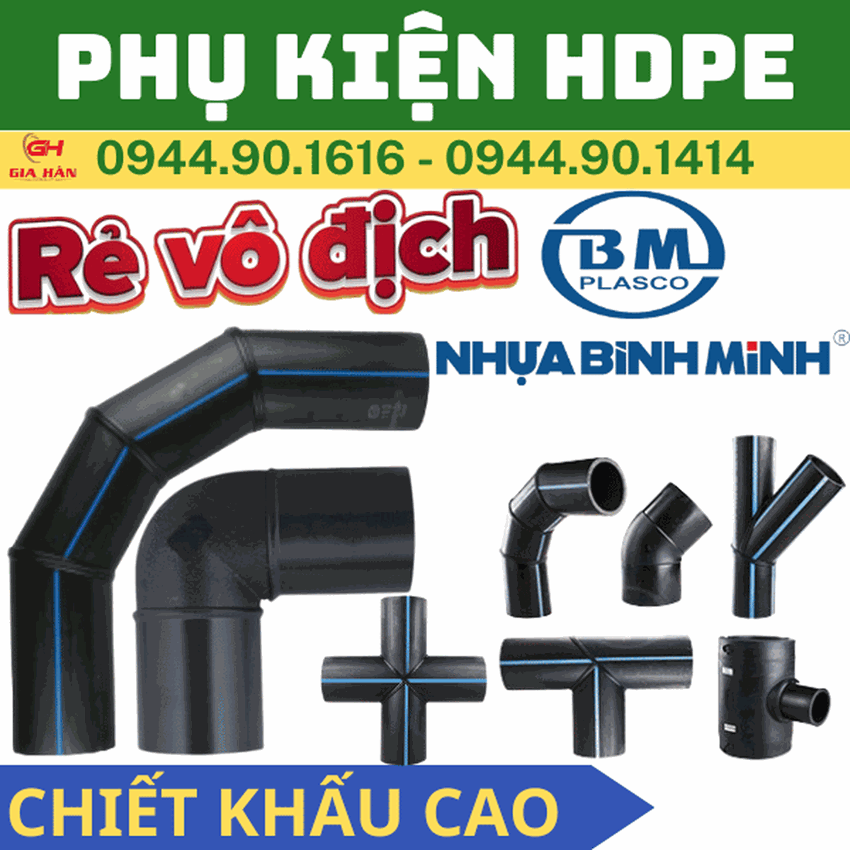 Phụ Kiện HDPE Bình Minh: Chủng Loại, Quy Cách & Bảng Giá Mới Nhất