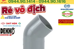 Lơi Nhựa PVC D114 l Chếch PVC l Cút Góc 45° PVC