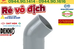 Lơi Nhựa PVC D450 l Chếch PVC l Cút Góc 45° PVC