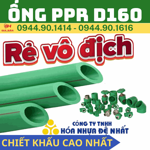 Ống PPR D160 l Nhựa Đệ Nhất l Ống Nước Chịu Nhiệt