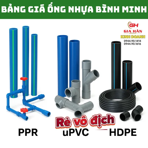 Bảng Giá Ống Nhựa Bình Minh Mới Nhất 2026 – Cập Nhật Chiết Khấu