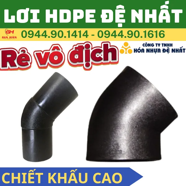 Lơi HDPE Đệ Nhất l Co Góc 45 HDPE