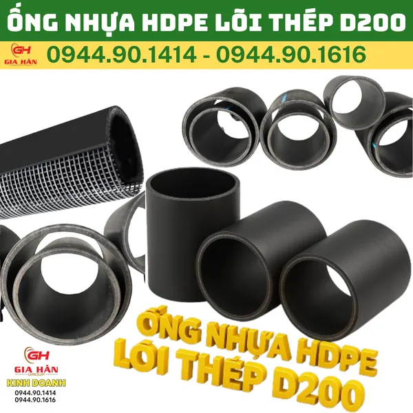 Ống Nhựa HDPE Lõi Thép D200