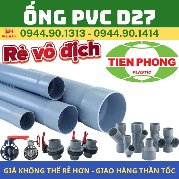 Ống PVC D27 l Nhựa Tiền Phong l Giá Rẻ Nhất
