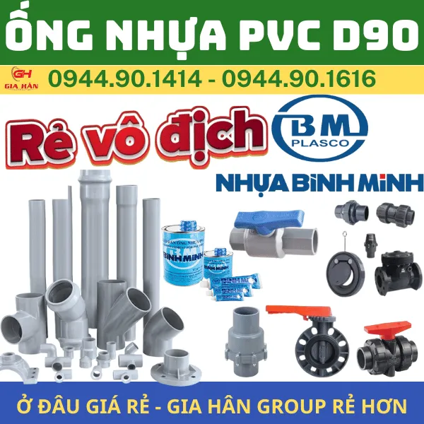 Ống PVC D90 l Nhựa Bình Minh l Giá Rẻ Nhất