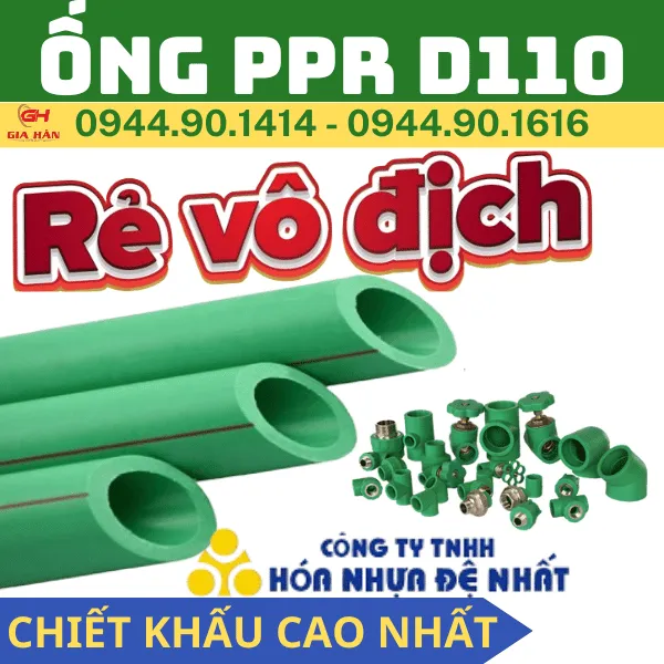 Ống PPR D110 l Nhựa Đệ Nhất l Ống Nước Chịu Nhiệt