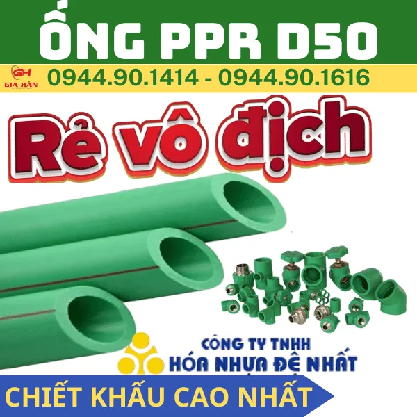 Ống PPR D50 l Nhựa Đệ Nhất l Ống Nước Chịu Nhiệt