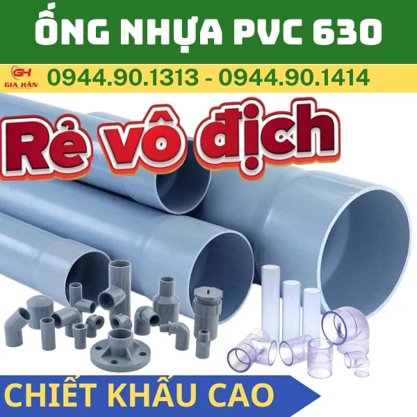 Ống PVC D630 Giá Rẻ l Nhựa Quốc Trung