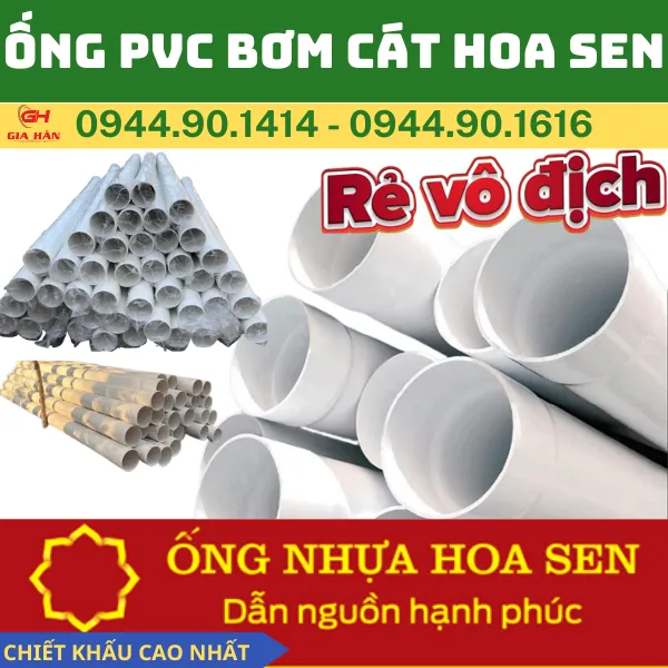 Bảng Giá Ống PVC Bơm Cát Hoa Sen