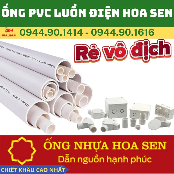 Bảng Giá Ống PVC Luồn Dây Điện Hoa Sen