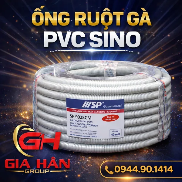 Ống Ruột Gà PVC Sino Chống Cháy