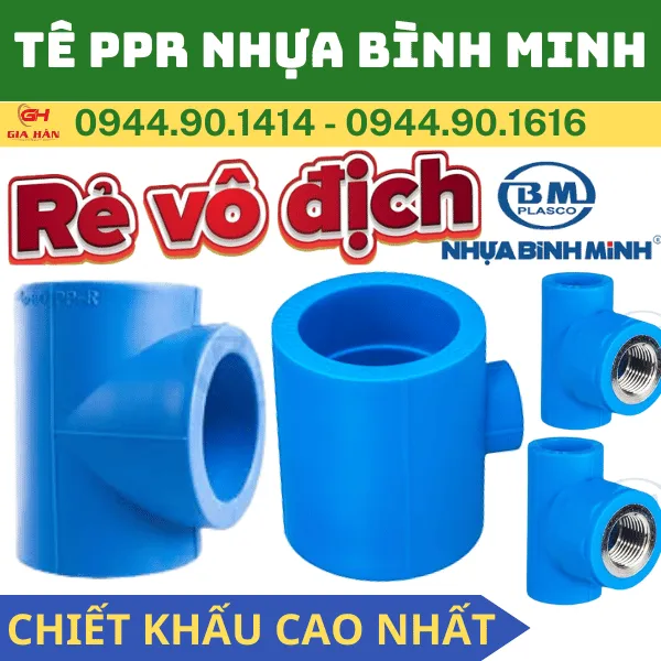 Tê PPR Nhựa Bình Minh l Chữ T PPR l Ba Chạc 90 PPR