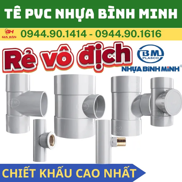 Tê Nhựa PVC Bình Minh l Chữ Tê PVC l Ba Chạc 90 PVC