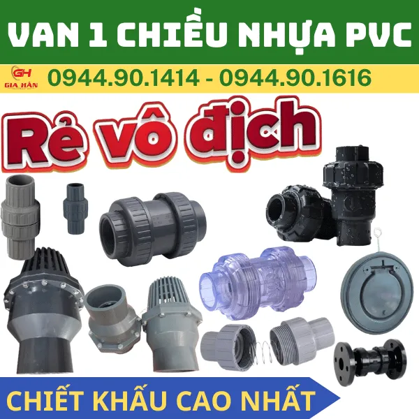 Van 1 Chiều Nhựa PVC l Van Kiểm Tra Dòng Chảy