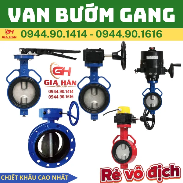 Van Bướm Gang Shinyi | Tay Gạt, Tay Quay, Mặt Bích, Tín Hiệu Điện (Butterfly Valve Gang)