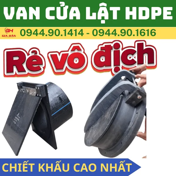 Van Cửa Lật HDPE l Van Ngăn Triều Cường