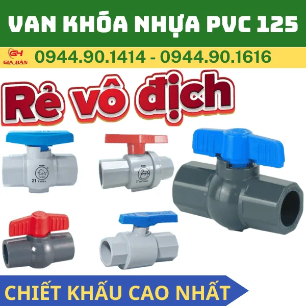 Van Nhựa PVC Phi 125 l Van Khóa Nước PVC D125