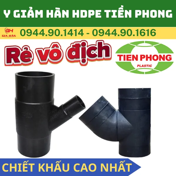 Y Giảm HDPE Tiền Phong (Phụ kiện Y Thu Hàn Đối Đầu)