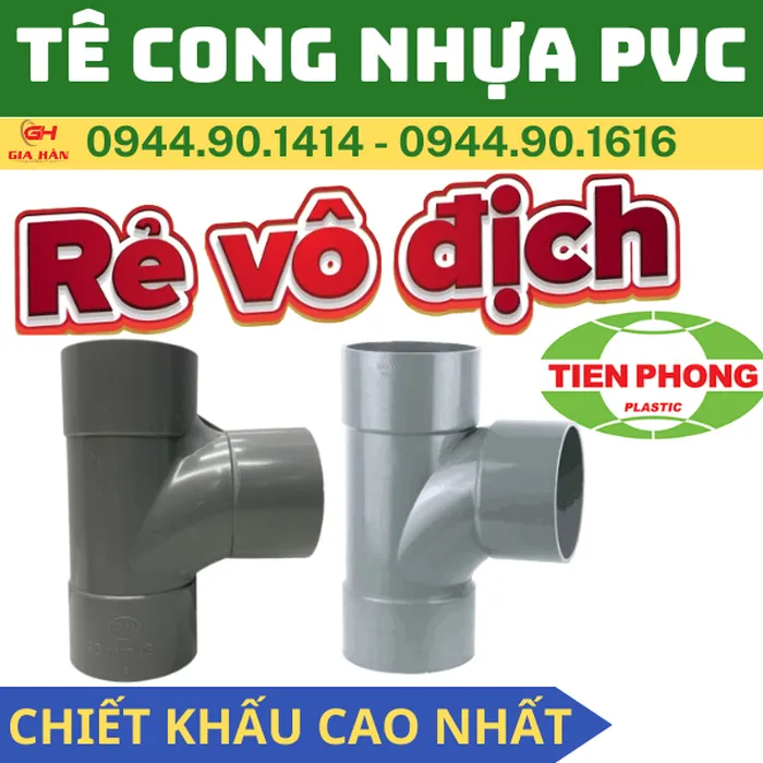 Tê Cong PVC Tiền Phong l Ba Chạc Cong PVC