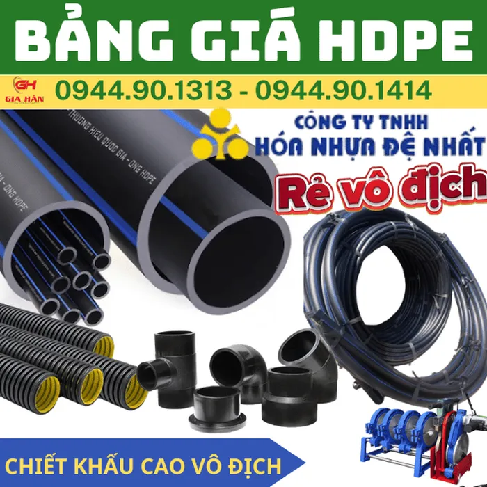 Bảng Giá Ống HDPE Đệ Nhất Mới Nhất