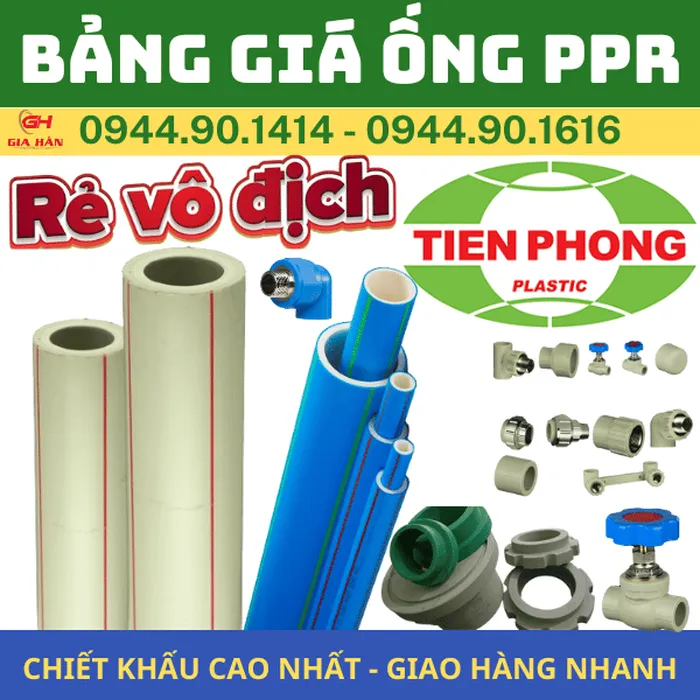 Bảng Giá Ống PPR l Nhựa Tiền Phong l Ống Nước Chịu Nhiệt