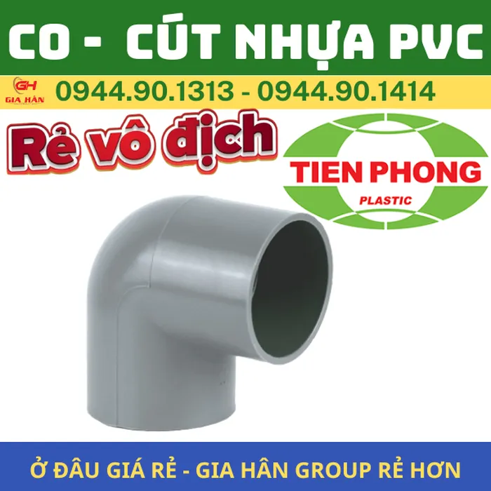 Co PVC Tiền Phong l Cút PVC l Nối Góc 90