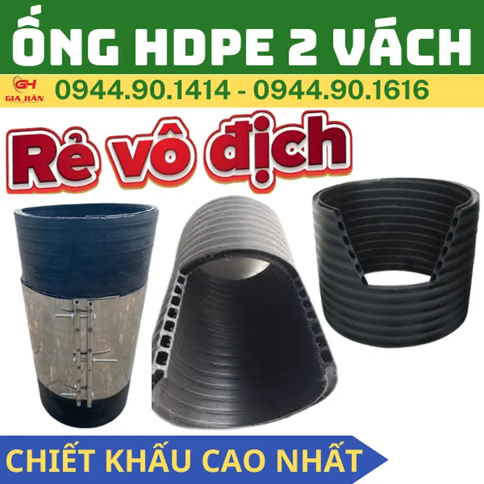 Ống HDPE 2 Vách l Ống Gân HDPE l Ống Cống Thoát Nước Thải