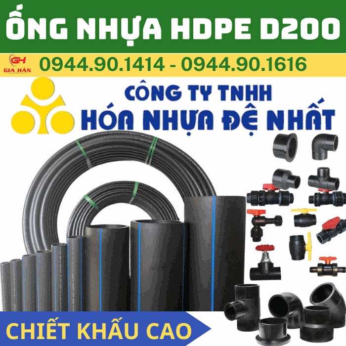 Ống PVC D200 Nhựa Đệ Nhất l Chiết Khấu Cao l Giao Hàng Ngay
