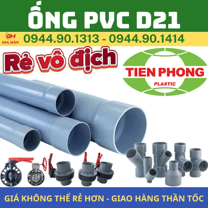 Ống PVC D21 l Nhựa Tiền Phong l Giá Rẻ Nhất