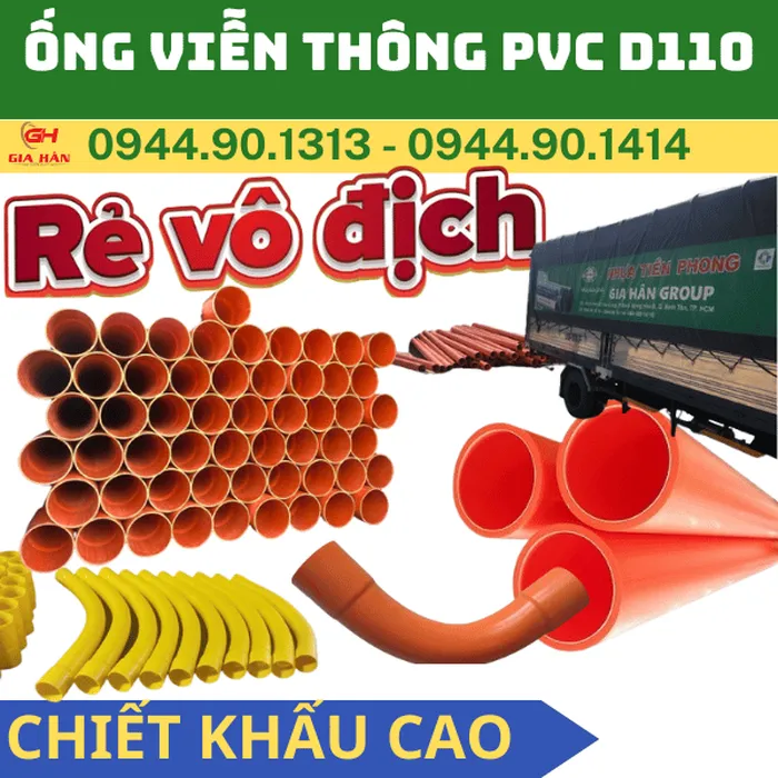 Ống Viễn Thông PVC D110 l Ống Bưu Điện Luồn Cáp