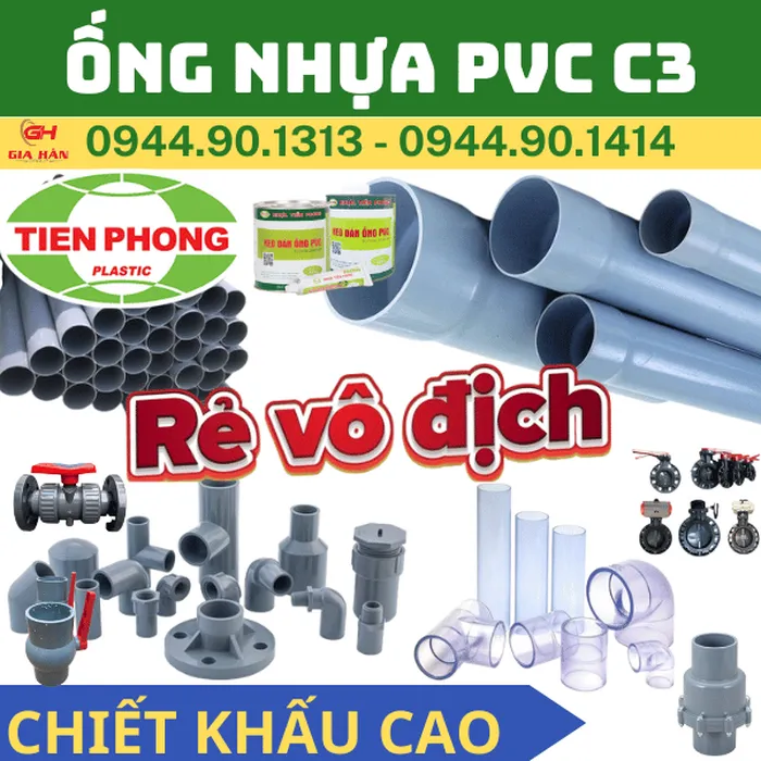 Ống PVC Tiền Phong C3 l Ống PVC Class 3 l Giá Rẻ Nhất