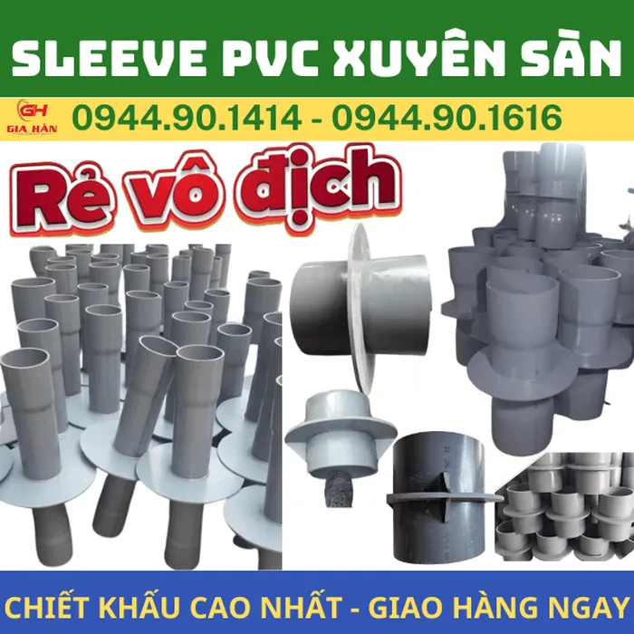 Ống Sleeve PVC Xuyên Sàn l Ống Sleeve PVC Chống Thấm