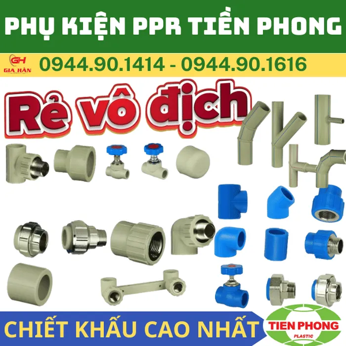 Bảng Giá Phụ Kiện Nhựa PPR l Nhựa Tiền Phong l Giá Rẻ Nhất