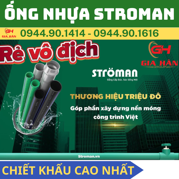 Ống Nhựa Stroman l Ống PVC - Ống PPR - Ống HDPE