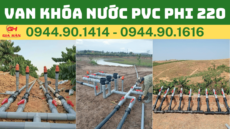 VAN KHÓA NƯỚC PVC PHI 220
