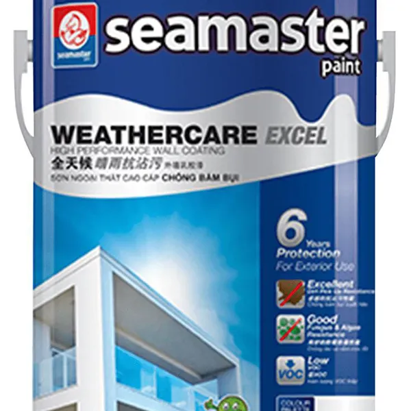 Sơn ngoại thất Seamaster Weather Care Excel Chống bám bụi 9000 (5L/T)