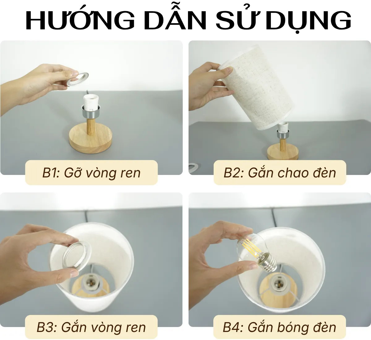 2. HƯỚNG DẪN SỬ DỤNG ĐÈN NGỦ ĐỂ BÀN MÃ G1