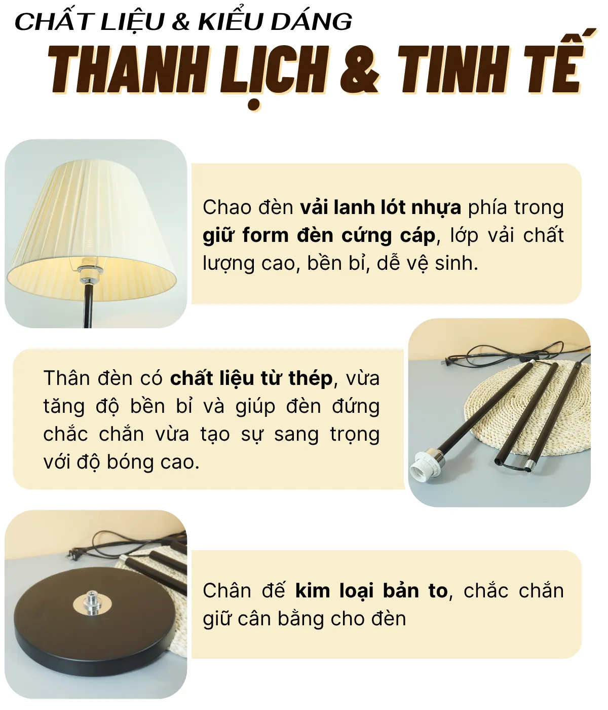 1. THÔNG SỐ KỸ THUẬT ĐÈN CÂY ĐỨNG KT1