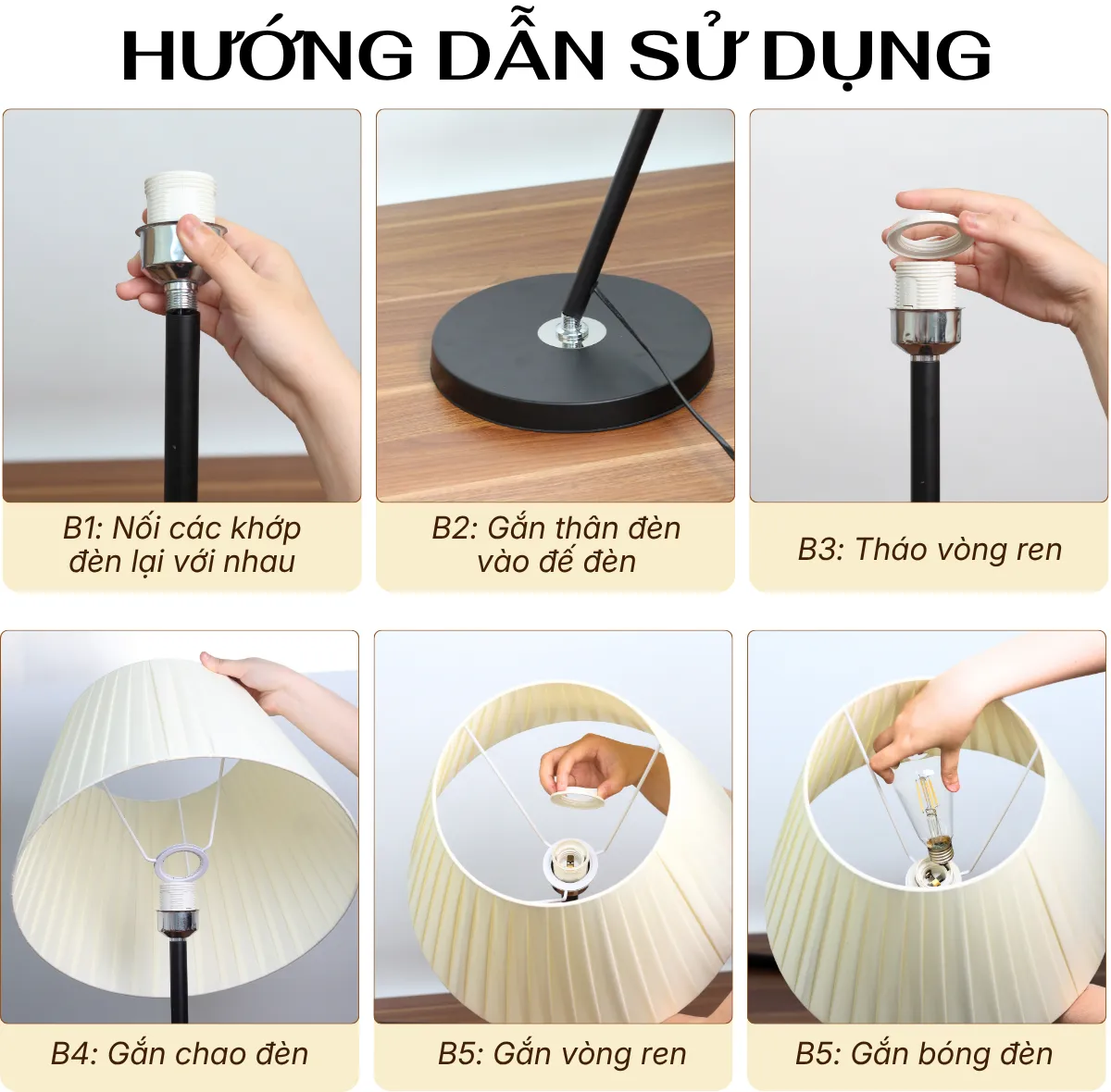 2. HƯỚNG DẪN SỬ DỤNG ĐÈN CÂY ĐỨNG KT1