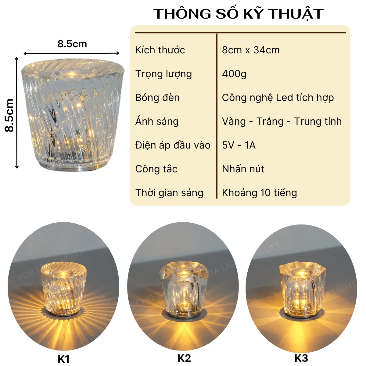 1. THÔNG SỐ KỸ THUẬT ĐÈN LED PLCOC