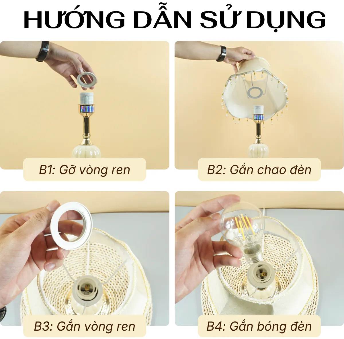 2. HƯỚNG DẪN SỬ DỤNG ĐÈN NGỦ ĐỂ BÀN MÃ CD1